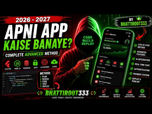 How to Create Your Own Advanced App in 2026–2027 🔥 | Complete App Development Tutorial