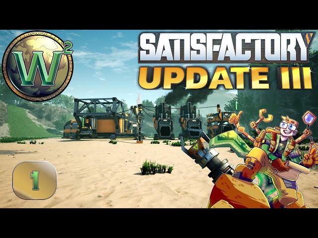 Satisfactory Update 3, Episode 1: Getting Started, Building the HUB - Let's Play