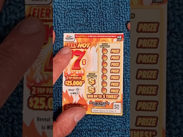 Winning $10 on an Instant Scratch Lottery Ticket - Scratching the Winning Ticket