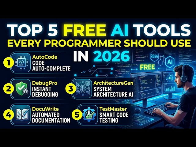 Top 5 FREE AI tools every programmer should use in 2026. Explain 