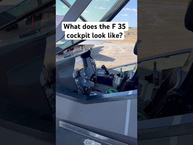 What does the F 35 cockpit look like? #f35 #fia26 #farnborough