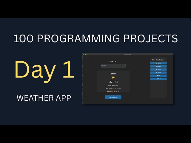 Weather App in Python (Tkinter Tutorial) — Day 1/100