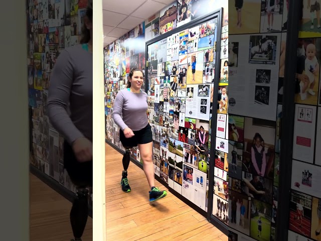 Alexandra Using an AK Prosthesis to Climb Stairs
