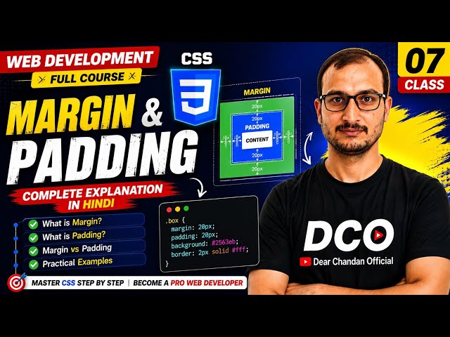 CSS Margin vs Padding Explained in Hindi | Complete Beginner Tutorial