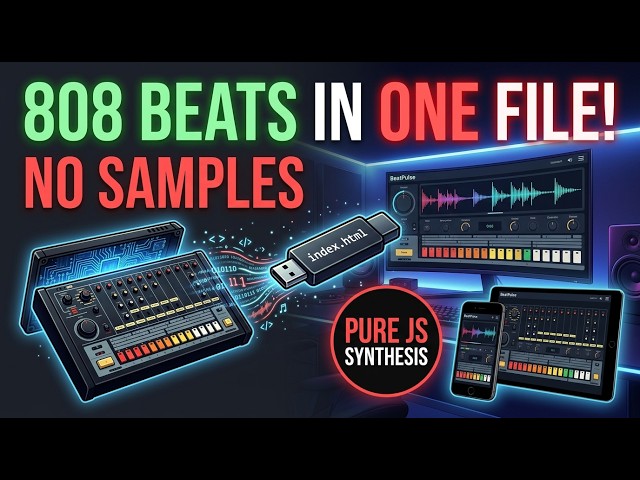 I Built an 808 Drum Machine in ONE File (Pure JavaScript)