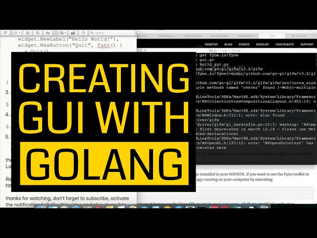 Creating GUI with GOLANG