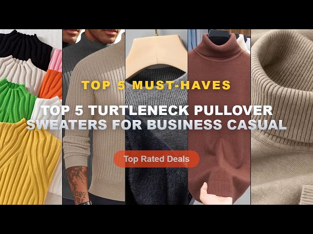 Cheap & Best Top 5 Turtleneck Pullover Sweaters For Business Casual Unboxing & Review - 2026 New Men