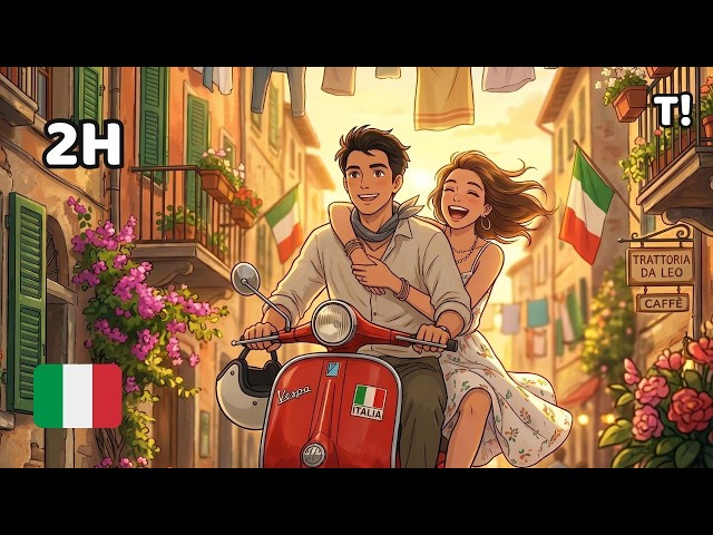 Learn Italian with Easy Stories & Conversations 🇮🇹 | 2 Hours Beginner A1–A2 + Subtitles