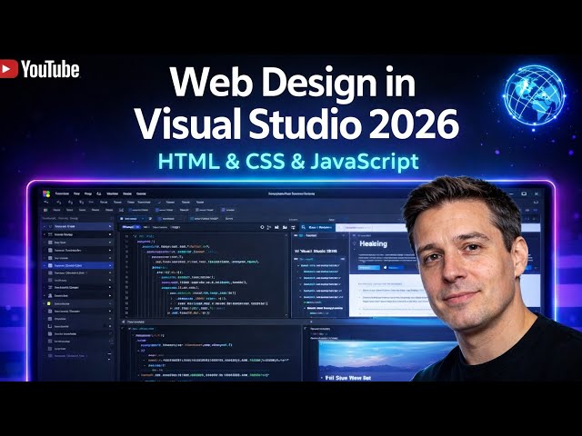 Web Design in Visual Studio 2026 | HTML CSS JavaScript 