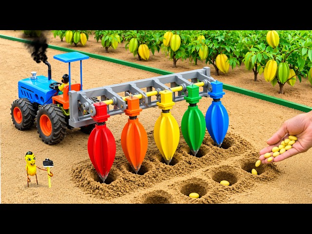 Top Most Creative DIY Mini Tractor 🌱 Amazing Multi-Row Starfruit Seed Planter | HP Mini