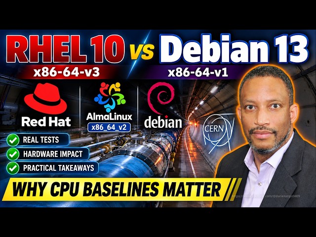 RHEL 10 vs Debian 13: x86-64-v2 vs x86-64-v3 — Why CPU Baselines Matter