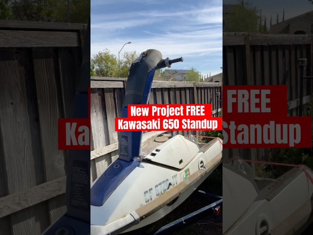 Picked up a FREE Kawasaki 650 standup jetski #kawasaki#jetski#2stroke