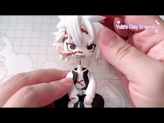 DIY Sanemi Shinazugawa Chibi Figure 🌪️ Wind Hashira | Demon Slayer Clay Art Tutorial