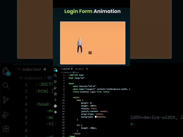 I Created This Insane Login Page Using HTML & CSS 🤯🔥 | Web Design #shorts#html#css