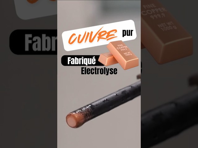 ⚡ Transforming impure metal into pure copper! 🟠 Electrolysis #science #experiment #chemistry
