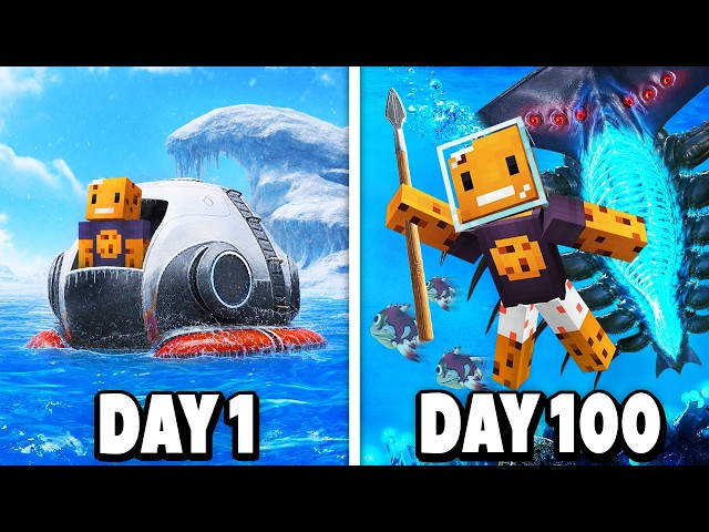 I Survived 100 Days in the FROZEN OCEAN on Subnautica Below Zero