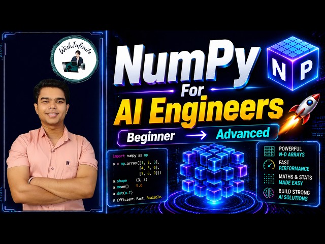 NumPy Full Course 2026 — Complete NumPy Tutorial for Beginners to Advanced