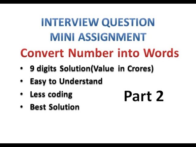 Convert Number into Words Part 2 - Hindi