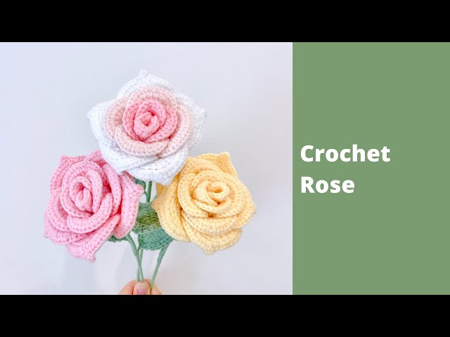 How to Crochet a Rose Flower | Beginner Crochet Tutorial