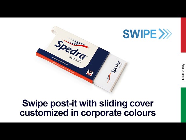Swipe sticky notes with sliding cover - bespoke gadget - direct production Proramillenote