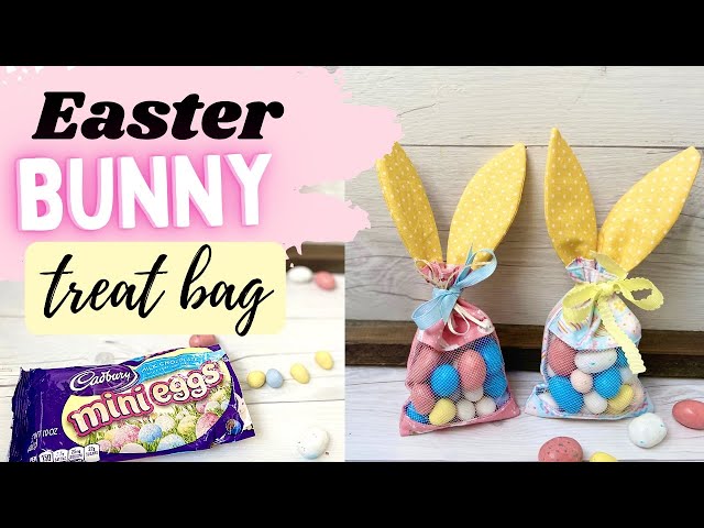 EASTER SEWING-HOW TO MAKE A NETTED BUNNY BAG! DIY EASTER BAG W/BUNNY EARS TUTORIAL #SEWINGTUTORIAL