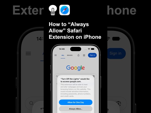 How to "Always Allow" Safari Extension on iPhone #tutorial #iphone