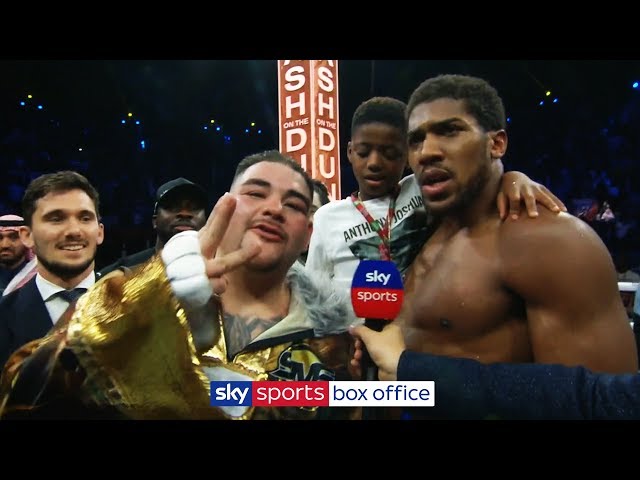 Andy Ruiz Jr interrupts Anthony Joshua interview to demand THIRD fight following rematch defeat!