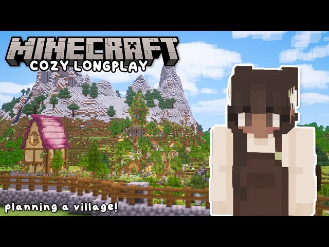 Planning A Medieval Minecraft Village | Minecraft Relaxing Longplay (no commentary) 🪻