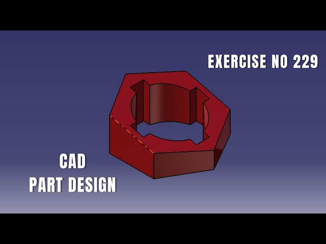 CAD Design Exercise 229 | Catia v5 tutorial exercise I Part Design | CATIA Design | Solidworks