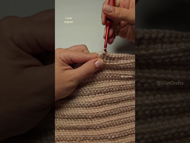 Crochet Rib Stitch 1 Row Repeat Pattern | Crochet Blanket/Scarf #crochettutorial #easycrochet