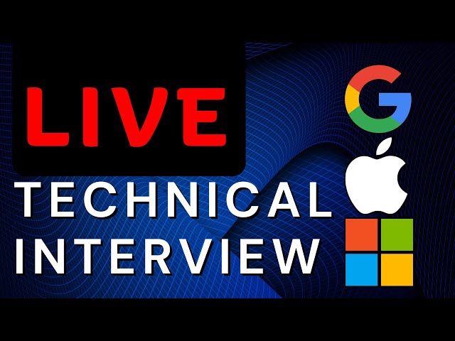 Mock Technical Interview | Google Microsoft Apple Style