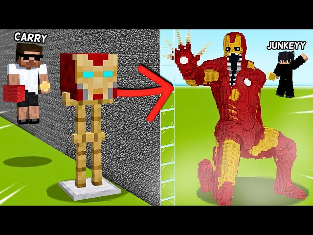 NOOB vs PRO: I Cheated in HORROR BUILD Challenge ft.@junkeyy