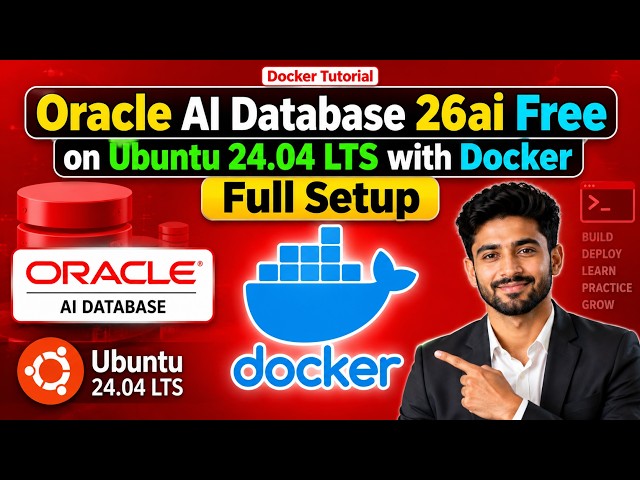 Oracle AI Database 26ai Free on Ubuntu 24.04 LTS with Docker | Full Setup #oracle26ai #docker #free
