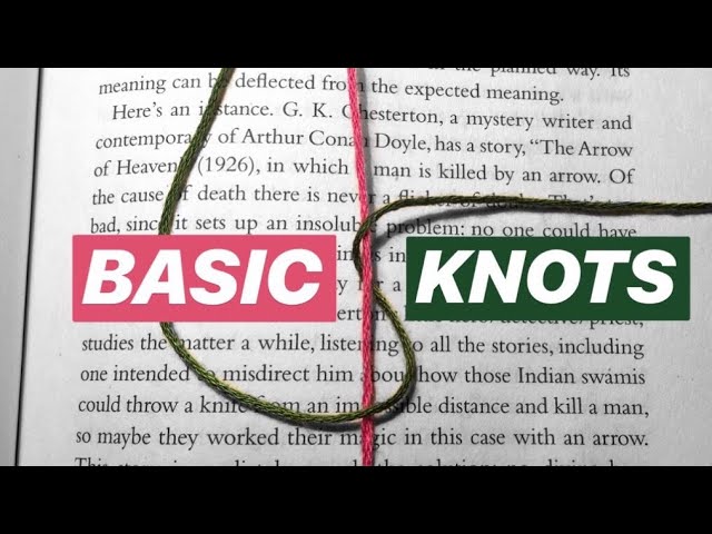 The Four Basic Knots for Friendship Bracelets | Alex's Innovations