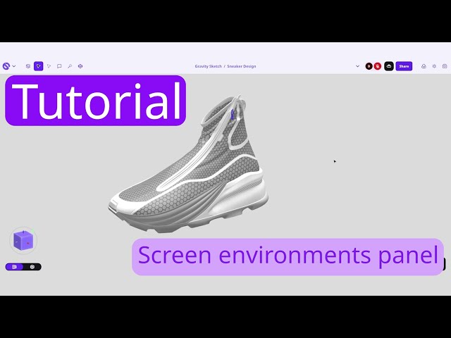 Screen environments panel | Gravity Sketch tutorial