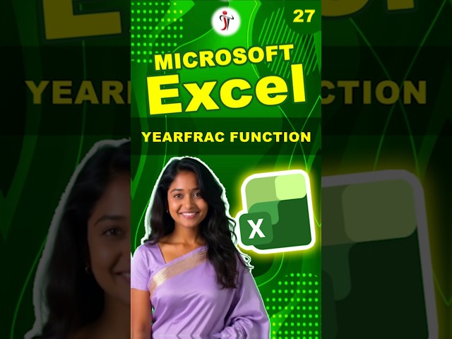 YEARFRAC in Excel #excel #exceltips #exceltips #excelformula