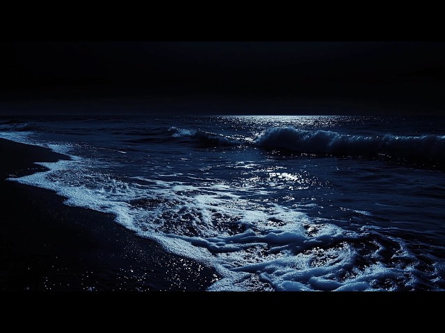 Relaxing Ocean Waves for Sleeping 🌙 Dark Screen | Deep Sleep, Meditation & Stress Relief