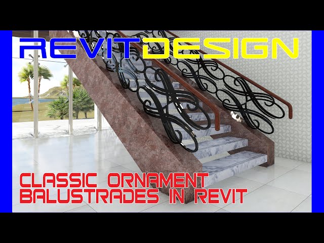 RD109. How to make a Classic Ornament Stair Railings in Revit. Classic Ornament Baluster in Revit.