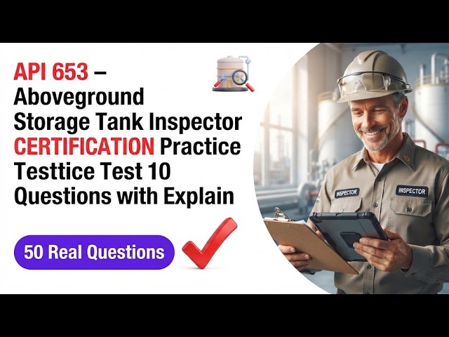 API 653 Aboveground Storage Tank Inspector Certification Practice Test: 10 Questions Explained Now