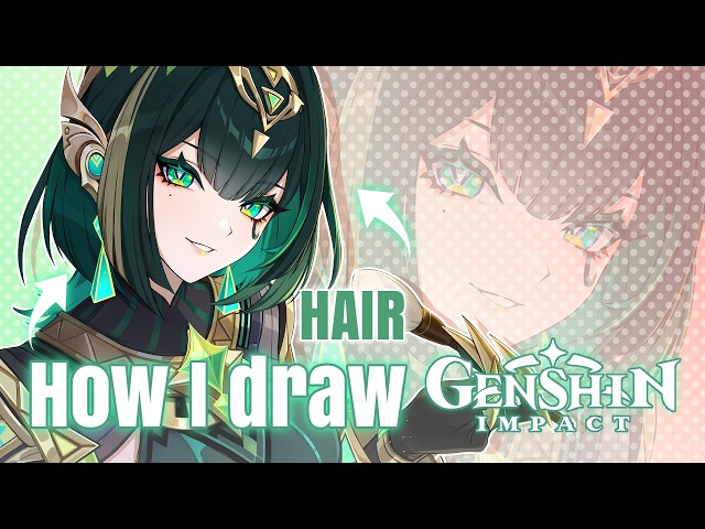 HOW I DRAW GENSHIN IMPACT HAIRSTYLES 💗 (Also works for Star Rail)