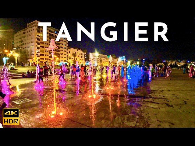 Tangier Promenade Night Walk | Real Moroccan Nightlife Experience 4K HDR