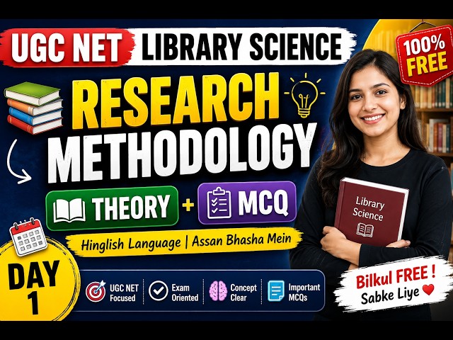 UGC NET Library Science DEC 2026 | Day 1 | Research Methodology Part 1 | Research Basics | Hinglish