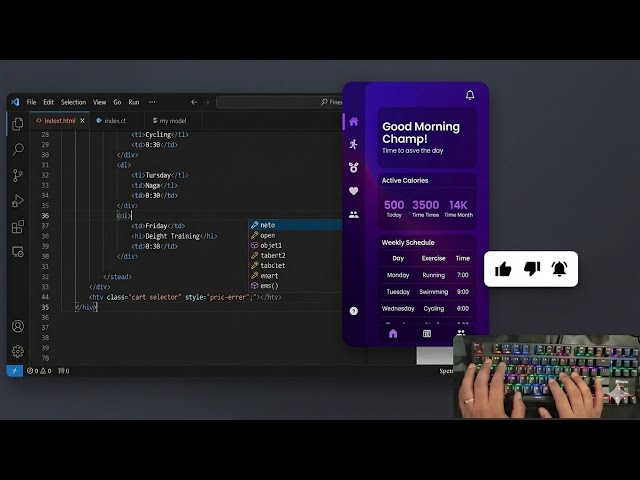ASMR Programming - Modern Fitness App UI - No Talking