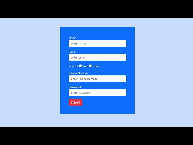 Connect HTML Form with MySQL Database using PHP