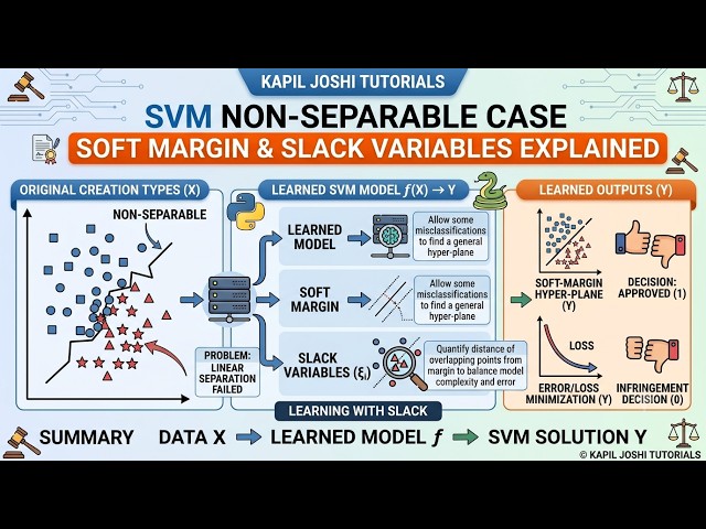 Non-Separable Case in SVM | Soft Margin & Slack Variables Explained | Machine Learning