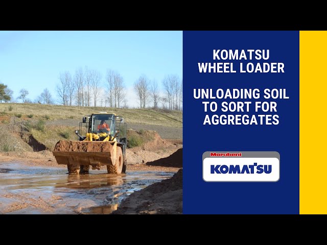 Komatsu Wheel Loader | WA380-7 | Unloading soil to sort for aggregates