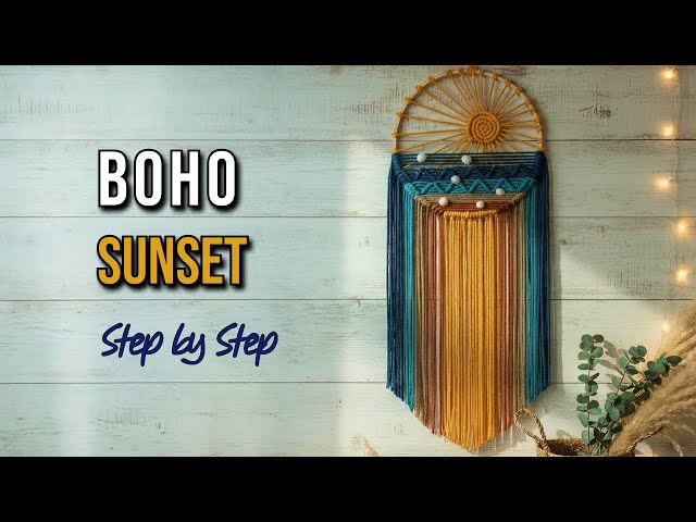 Macrame Wall Hanging | SEA AND SUNSET | Easy for Beginners