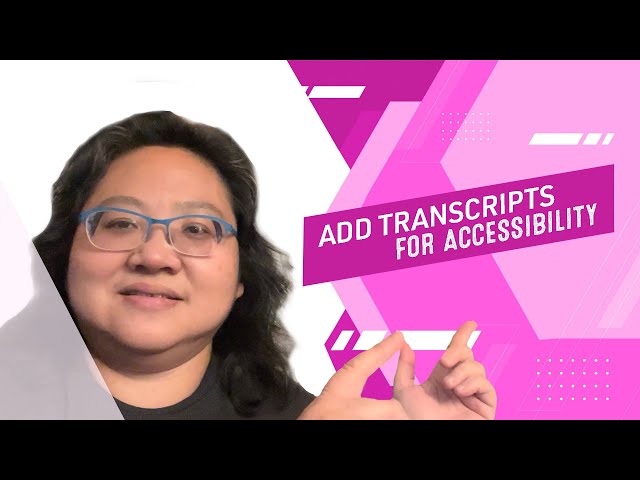 Coding for Beginners: Web Accessibility #9— Creating Audio and Video Transcripts