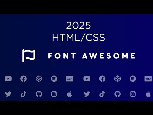 How to use Font Awesome with HTML / CSS (2025 Edition)