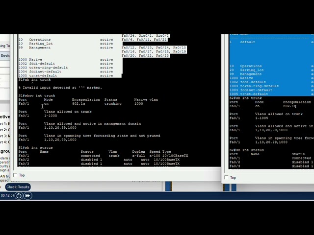 Lab 3.4.6 Configure VLANs and Trunking | Nur Izzati Nazira | 2023673506